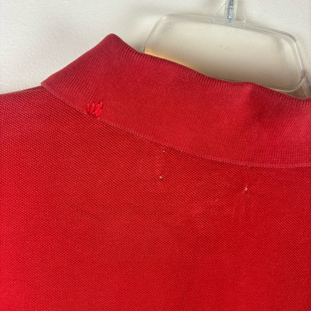 Polo. By Ralph Lauren red polo with Flag/stencil/distress-BIG Men’s 3X - Picture 5 of 16